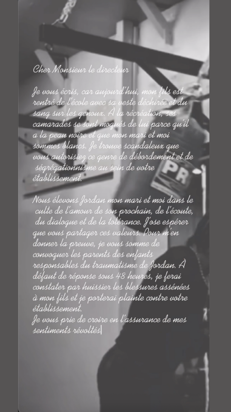 mere denonce racisime